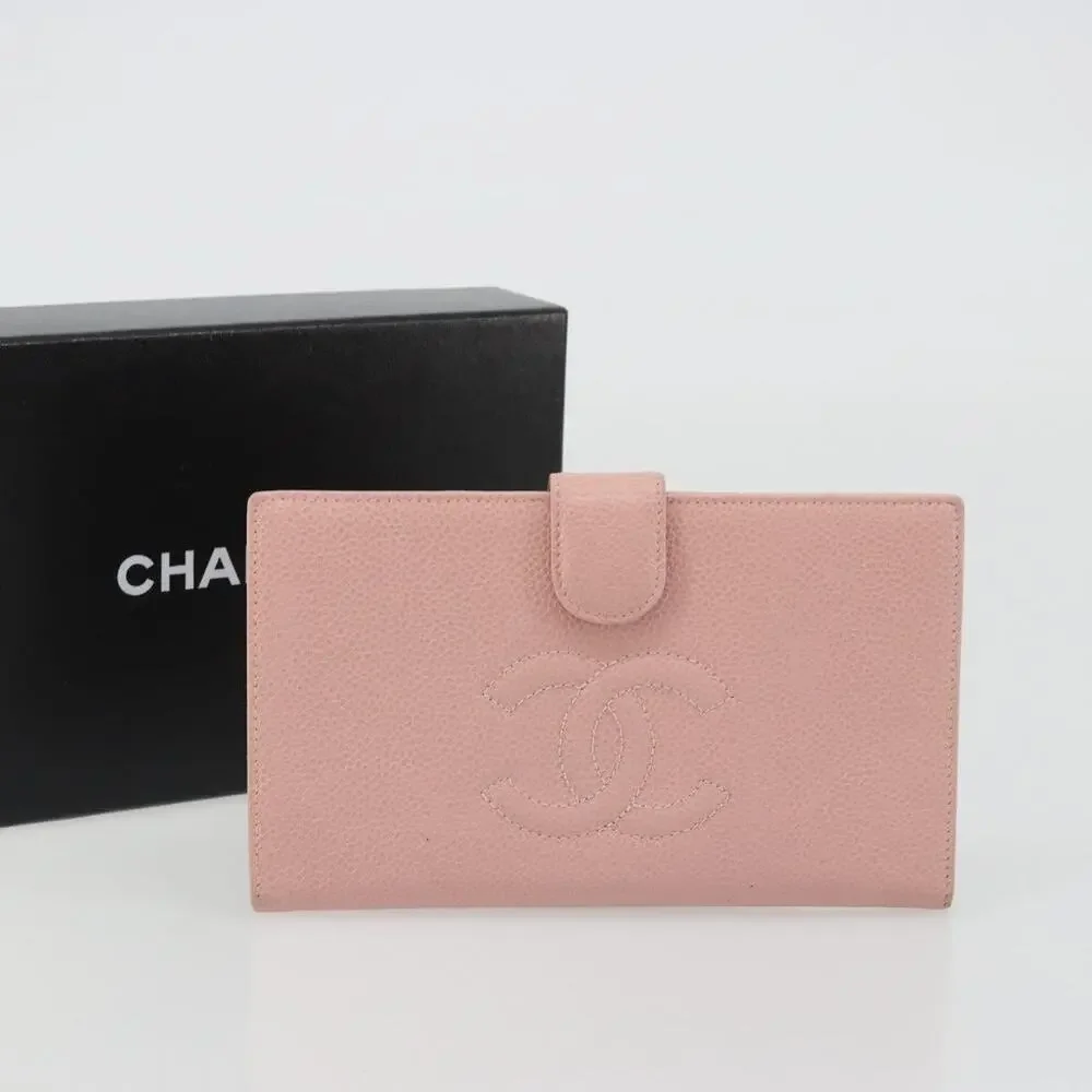 Chanel Long Wallet Caviar Pink